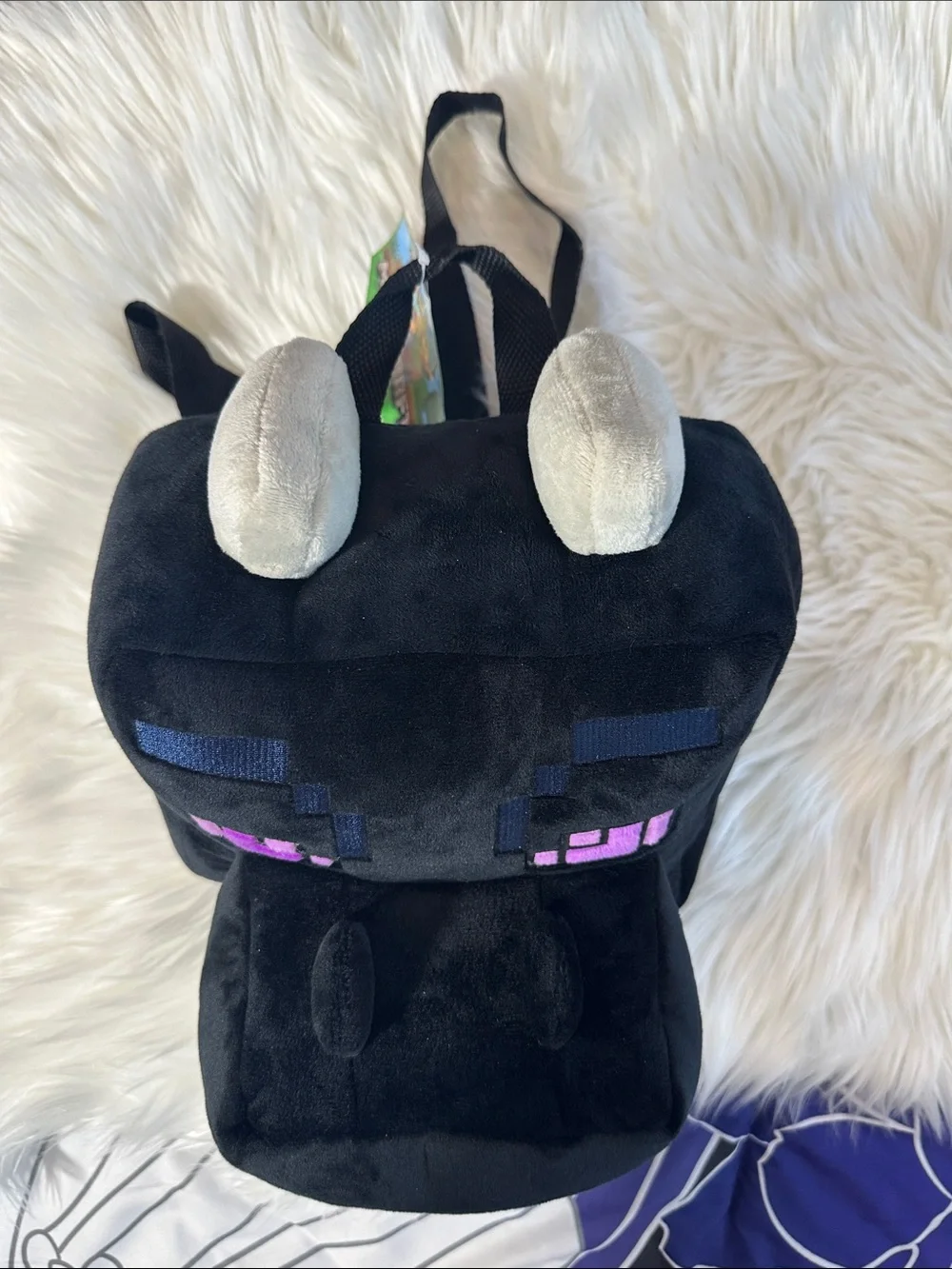 NWTS Minecraft Ender Dragon Plush Backpack - Black & Purple💜